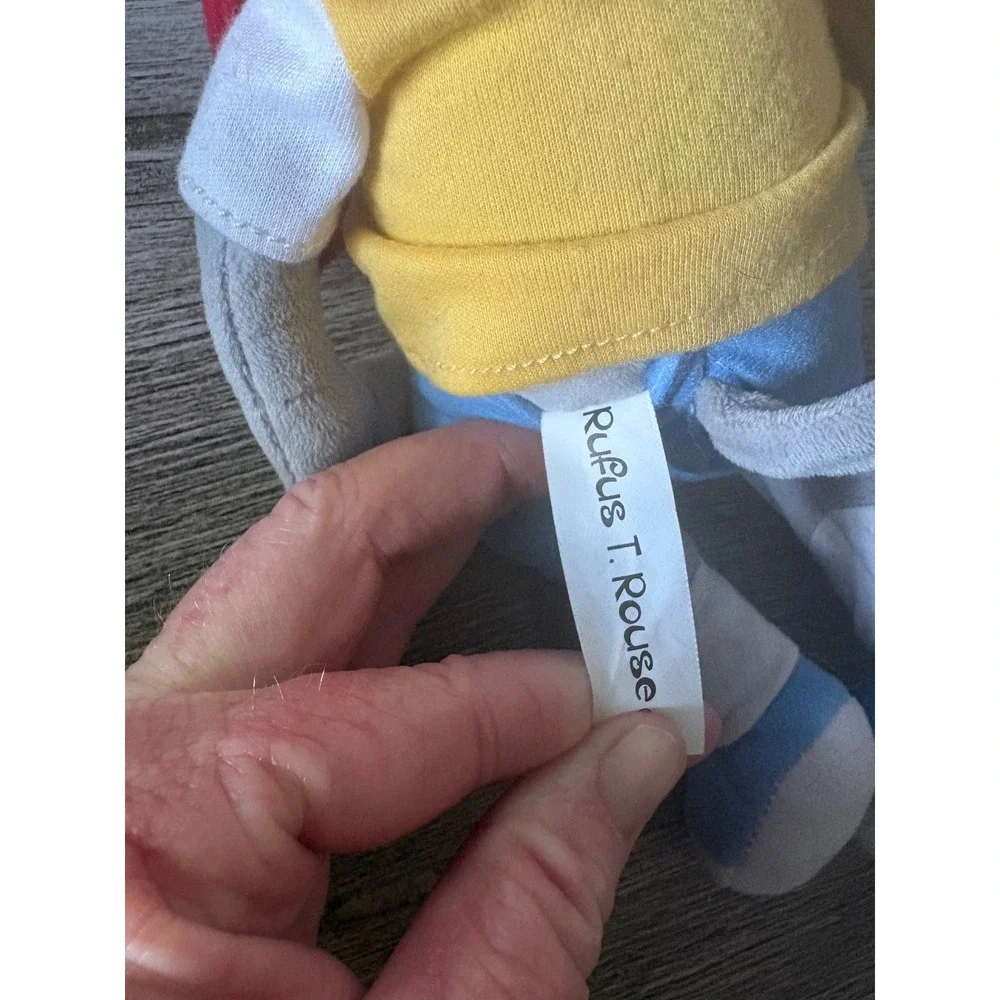 Rufus T. Rouse Plush Mouse Toy 12 Inch Gray Stuffed Animal Yellow Shirt
